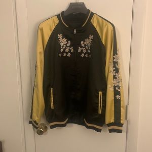 Koisea size Large Black and Yellow Reversible Sukajan Jacket